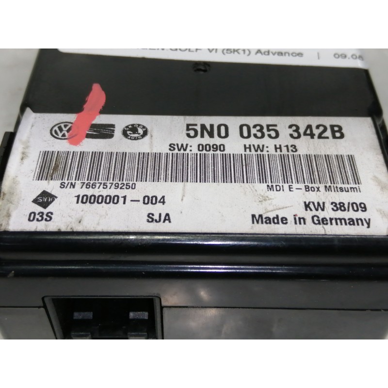 Recambio de modulo electronico para volkswagen golf vi (5k1) advance referencia OEM IAM 5N0035342B  