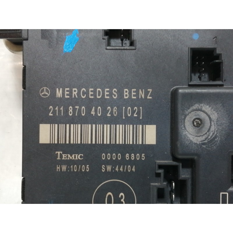 Recambio de centralita cierre para mercedes-benz clase s (w220) berlina 320 cdi (220.026) referencia OEM IAM 2118704026  