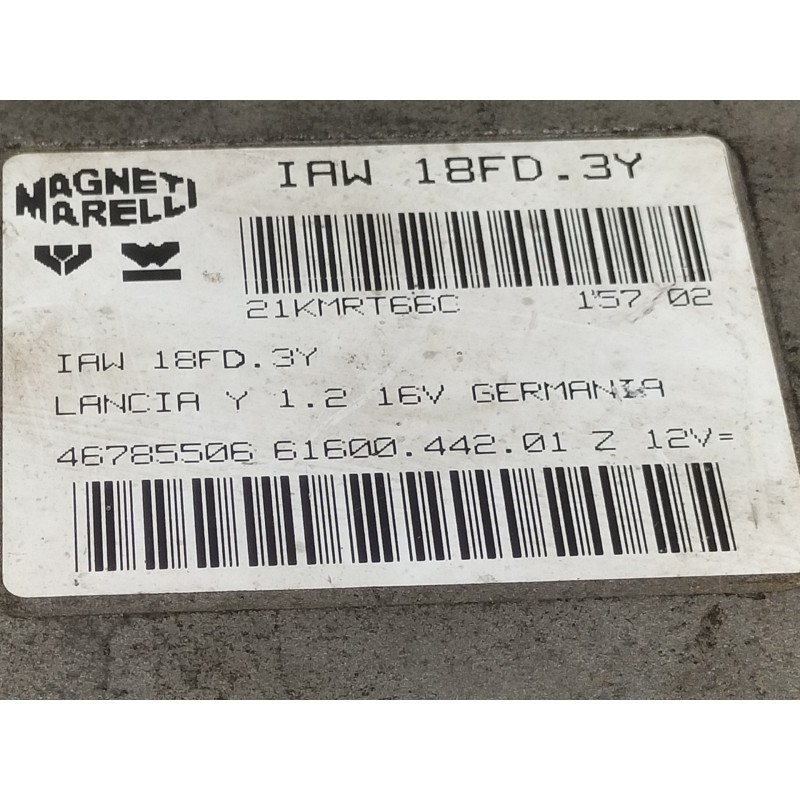 Recambio de centralita motor uce para lancia lancia y elefantino rosso referencia OEM IAM IAW18FD3Y  