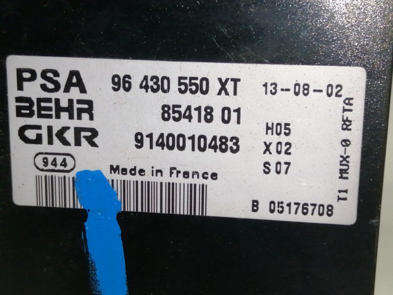 Recambio de mando calefaccion / aire acondicionado para peugeot 206 berlina xt referencia OEM IAM 96430550XT 96430550 / 8541801 
