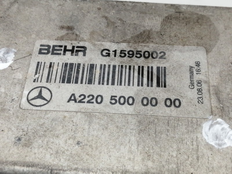 Recambio de intercooler para mercedes-benz clase s (w220) berlina 320 cdi (220.026) referencia OEM IAM A2205000000  