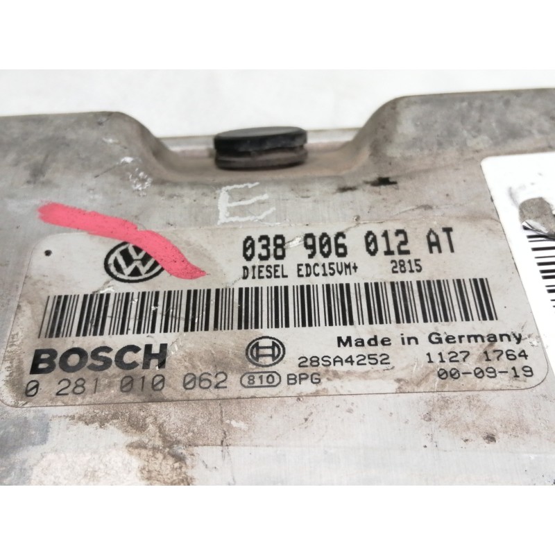 Recambio de centralita motor uce para seat toledo (1m2) 1.9 tdi referencia OEM IAM 038906012AT  