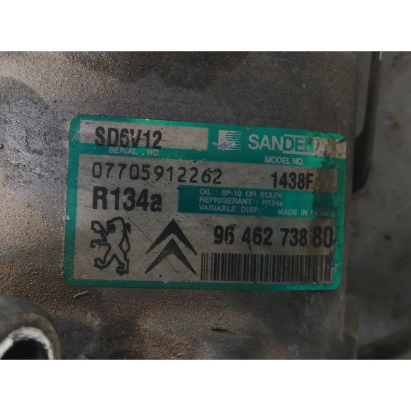 Recambio de compresor aire acondicionado para citroën xsara coupe 1.6 16v premier referencia OEM IAM 9646273880 SD6V12 