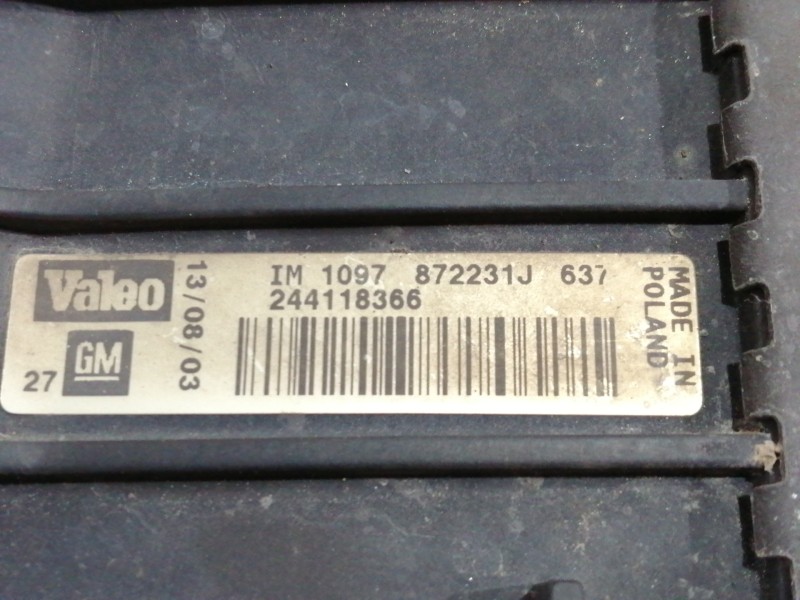 Recambio de intercooler para opel vectra c berlina comfort referencia OEM IAM 872231J IM1097 244118366