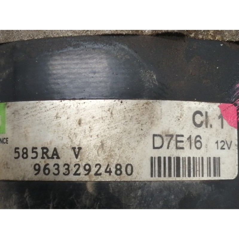 Recambio de motor arranque para citroën c3 1.4 collection referencia OEM IAM 9633292480 D7E16 585RAV 