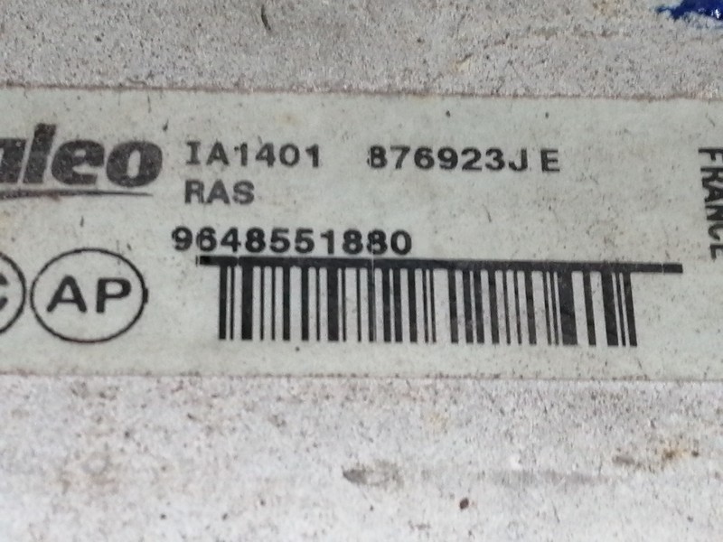 Recambio de intercooler para citroën c4 berlina 1.6 16v hdi referencia OEM IAM 9648551880  