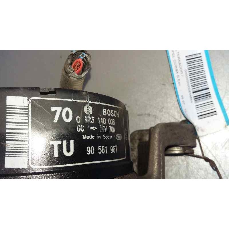 Recambio de alternador para opel corsa b eco referencia OEM IAM 0123110008  