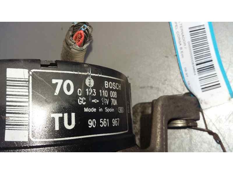 Recambio de alternador para opel corsa b eco referencia OEM IAM 0123110008  