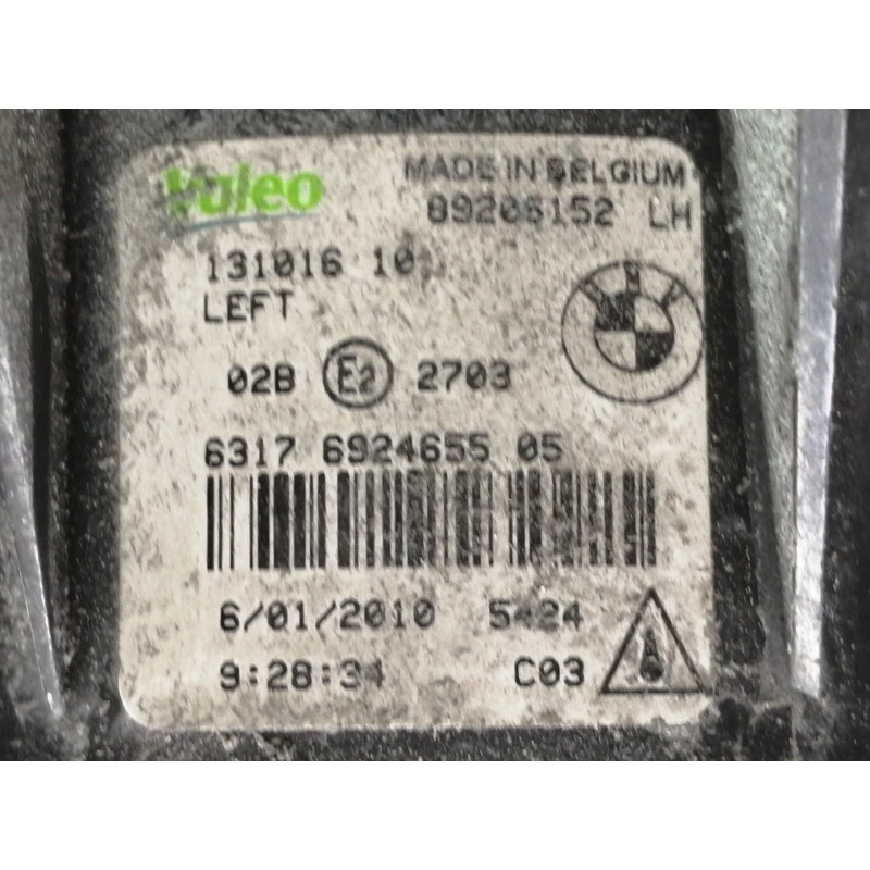 Recambio de faro antiniebla izquierdo para bmw x5 (e70) xdrive30d referencia OEM IAM 89206152 13101610 6317692465505 