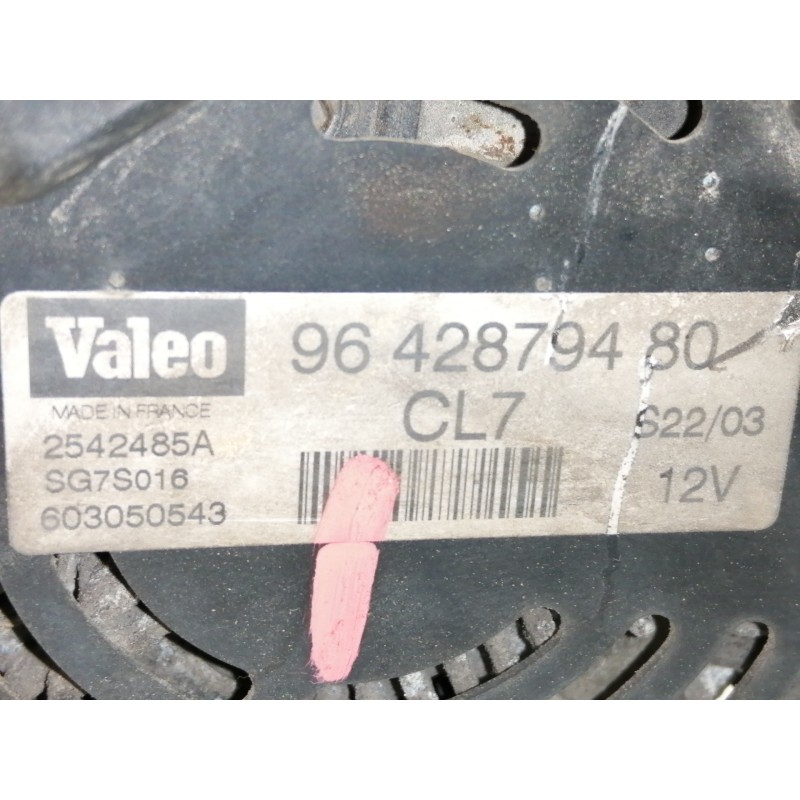 Recambio de alternador para citroën c3 pluriel 1.4 referencia OEM IAM 9642879480  