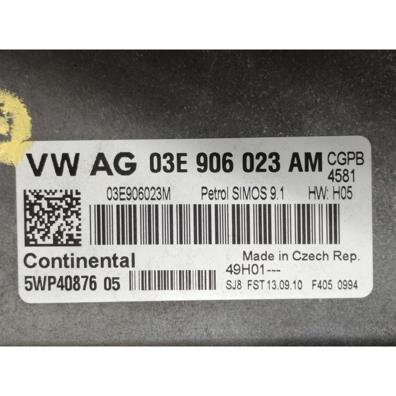 Recambio de centralita motor uce para seat ibiza (6j5) emoción referencia OEM IAM 03E906023AM 03E906023M 5WP4087605 