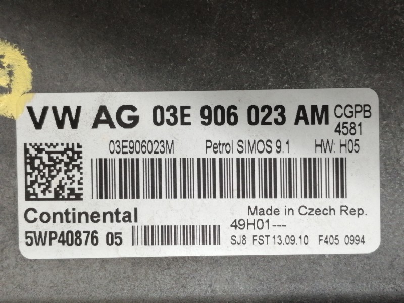 Recambio de centralita motor uce para seat ibiza (6j5) emoción referencia OEM IAM 03E906023AM 03E906023M 5WP4087605 