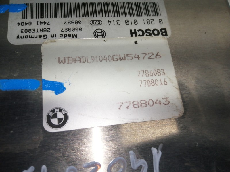 Recambio de centralita motor uce para bmw serie 5 berlina (e39) 525d referencia OEM IAM 0281010314 7788016 