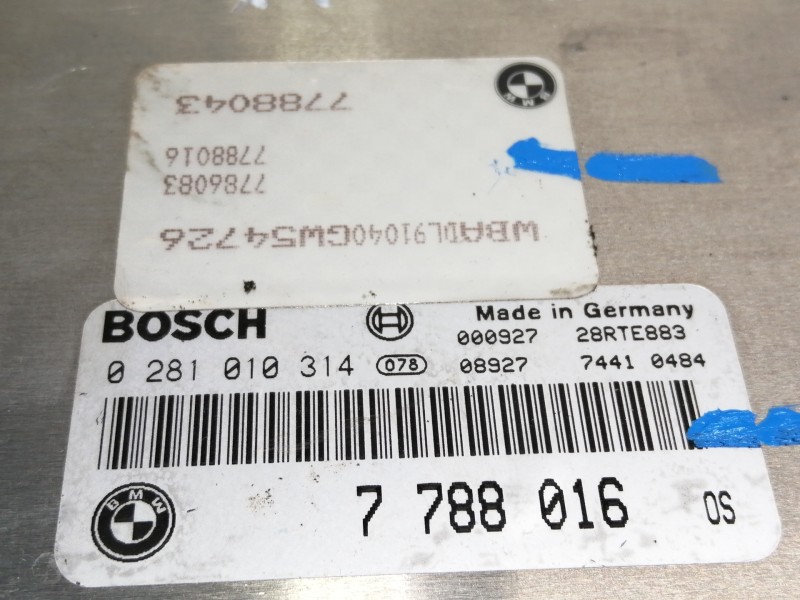 Recambio de centralita motor uce para bmw serie 5 berlina (e39) 525d referencia OEM IAM 0281010314 7788016 