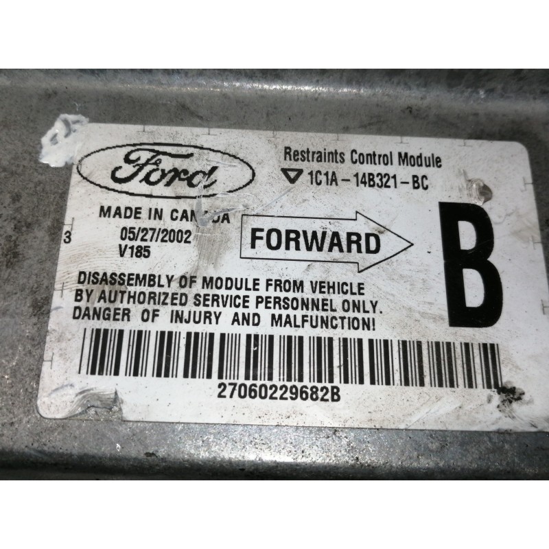 Recambio de centralita airbag para ford transit caja cerrada, larga (fy) (2000 =>) ft 300 2.0 referencia OEM IAM 1C1A14B321BC  