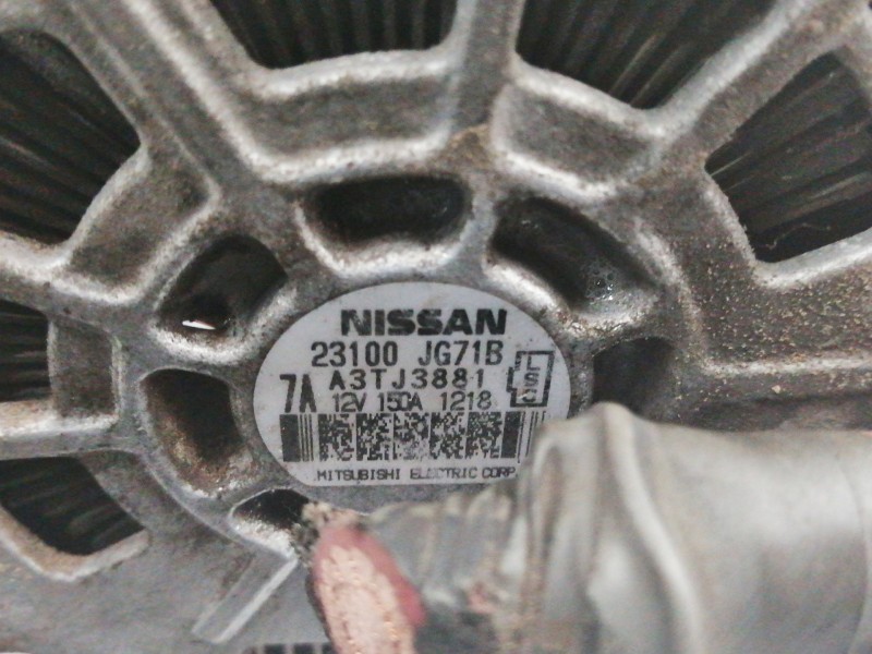 Recambio de alternador para renault koleos 2.0 dci diesel fap referencia OEM IAM 23100JG71B A3TJ3881 
