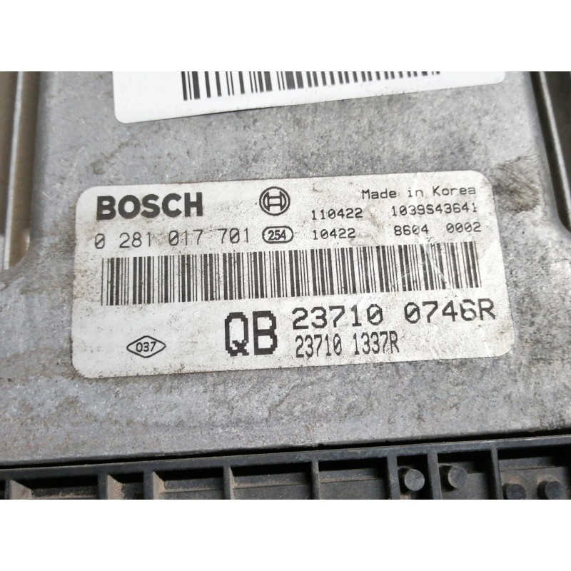 Recambio de centralita motor uce para renault koleos 2.0 dci diesel fap referencia OEM IAM 0281017701 237100746R 237101337R