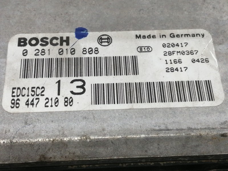 Recambio de centralita motor uce para citroën c5 berlina 2.0 hdi sx referencia OEM IAM 0281010808 9644721080 