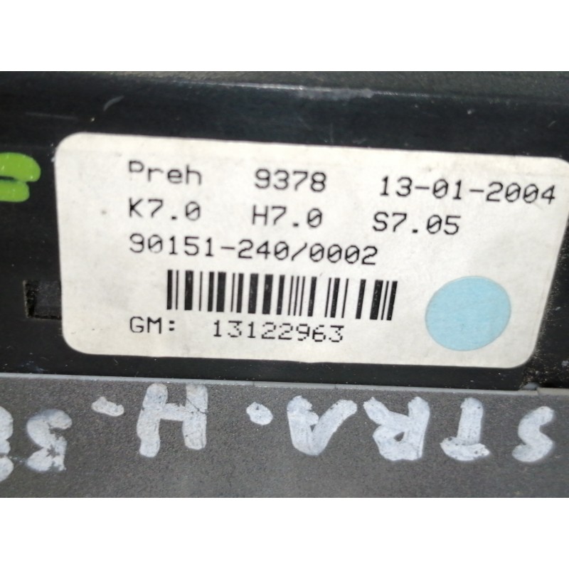 Recambio de mando calefaccion / aire acondicionado para opel astra h berlina elegance referencia OEM IAM 13122963  