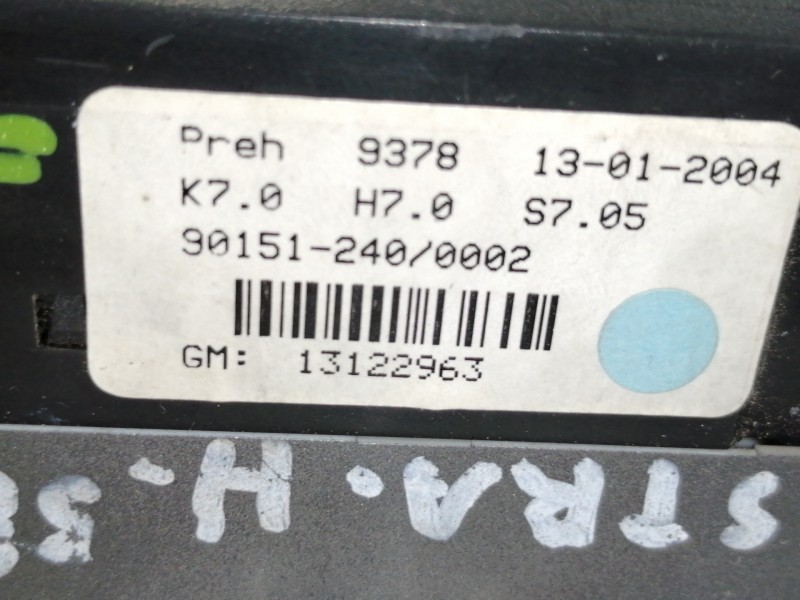 Recambio de mando calefaccion / aire acondicionado para opel astra h berlina elegance referencia OEM IAM 13122963  