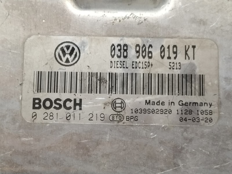Recambio de centralita motor uce para seat ibiza (6l1) 1.9 tdi referencia OEM IAM 038906019KT 038906019KT 0281011219
