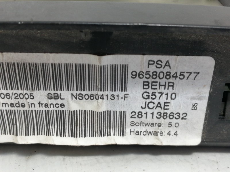 Recambio de mando calefaccion / aire acondicionado para citroën c4 berlina sx referencia OEM IAM 9658084577 281138632 