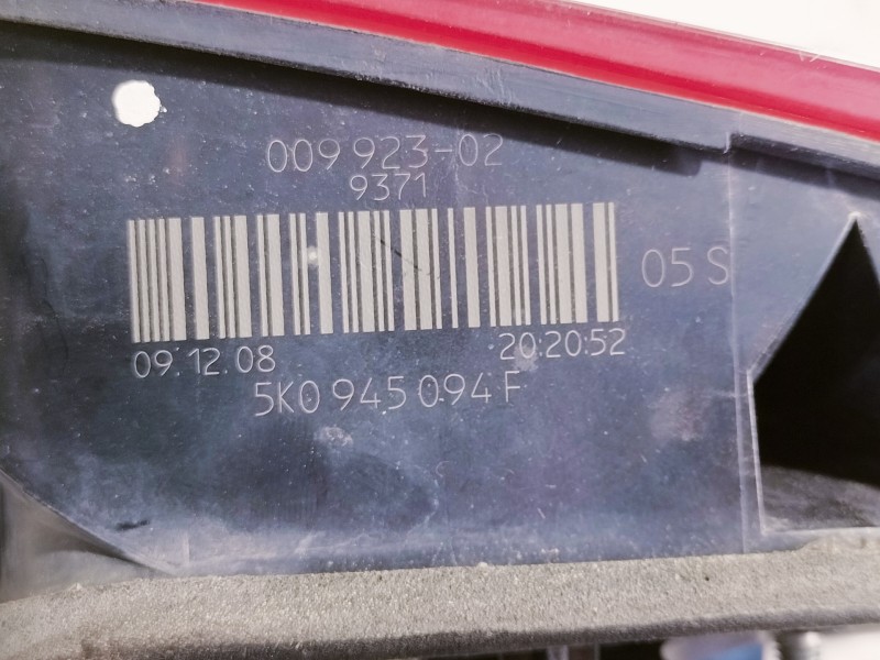 Recambio de piloto trasero derecho interior para volkswagen golf vi (5k1) advance referencia OEM IAM 5K0945094F  