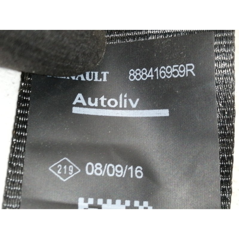Recambio de cinturon seguridad trasero derecho para dacia dokker ambiance referencia OEM IAM 888416959R 625552200B 
