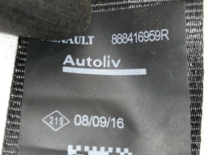 Recambio de cinturon seguridad trasero derecho para dacia dokker ambiance referencia OEM IAM 888416959R 625552200B 
