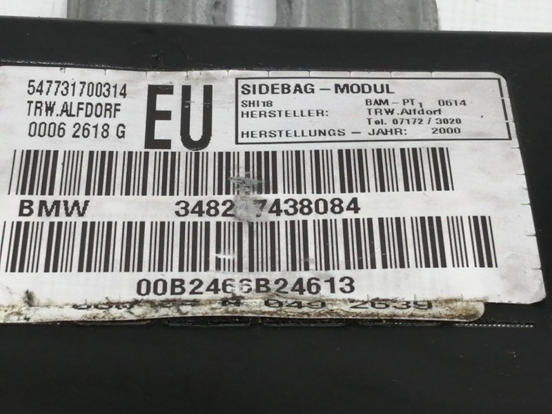 Recambio de airbag lateral delantero derecho para bmw serie 3 berlina (e46) 320d referencia OEM IAM 348217438084 00062618G 