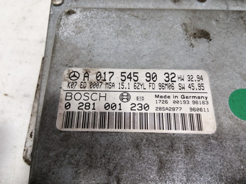 Recambio de centralita motor uce para mercedes-benz clase e (w210) berlina diesel 3.0 diesel cat referencia OEM IAM 0175459032 0