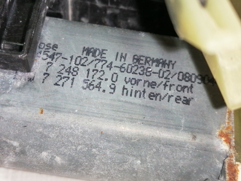 Recambio de elevalunas trasero derecho para bmw serie 5 lim. (f10) 520d referencia OEM IAM 914547102 72481720/942889100 77460238