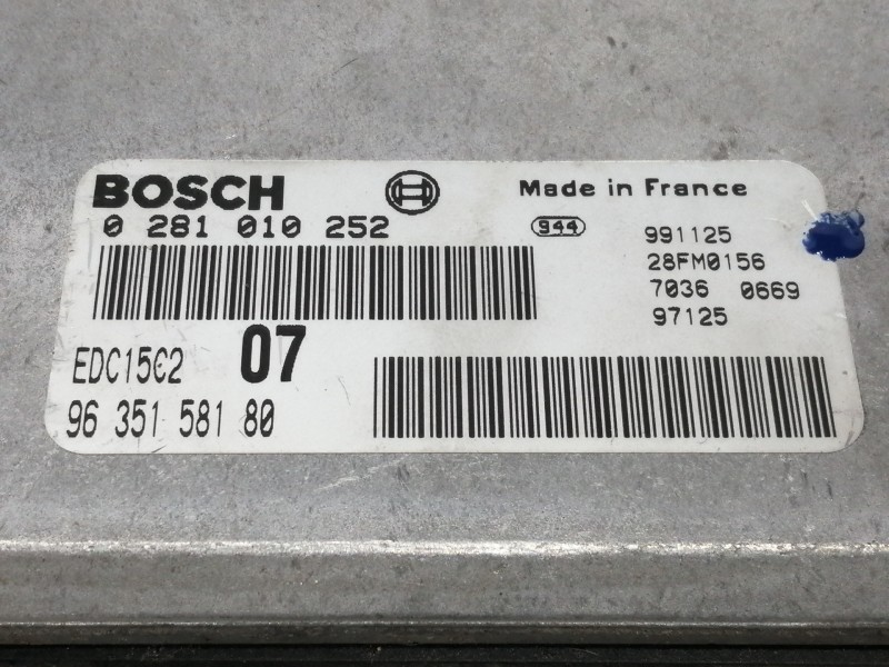 Recambio de centralita motor uce para citroën xantia berlina 2.0 hdi cat (rhy / dw10td) referencia OEM IAM 0281010252  