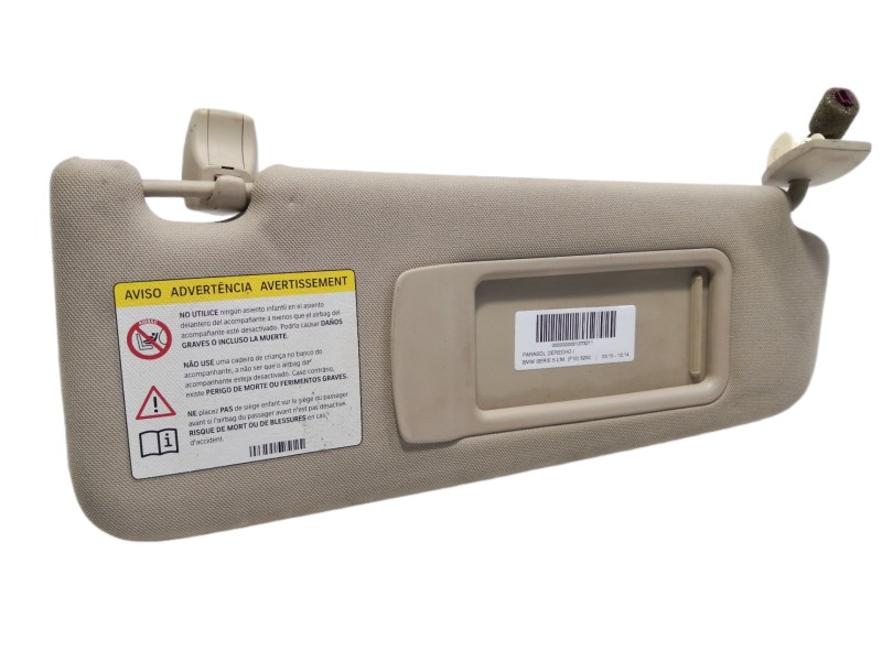 Recambio de parasol derecho para bmw serie 5 lim. (f10) 520d referencia OEM IAM   