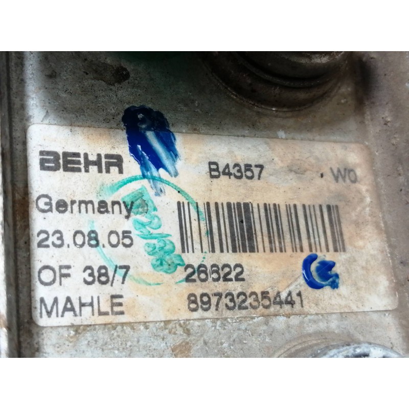 Recambio de enfriador aceite motor para opel meriva cosmo referencia OEM IAM 8973235441  