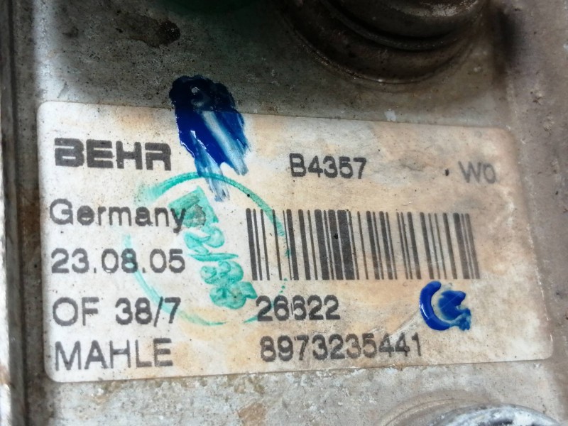 Recambio de enfriador aceite motor para opel meriva cosmo referencia OEM IAM 8973235441  