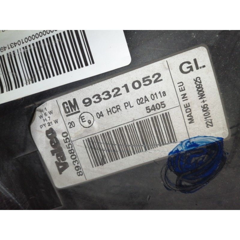 Recambio de faro izquierdo para opel meriva cosmo referencia OEM IAM 93321052 93321052 