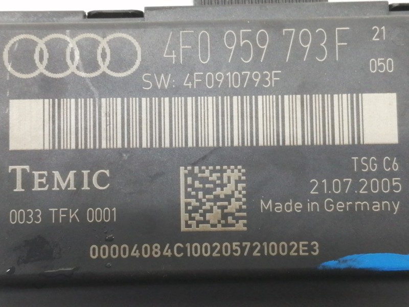 Recambio de modulo electronico para audi a6 berlina (4f2) 2.4 referencia OEM IAM 4F0910793F 0033TFK0001 