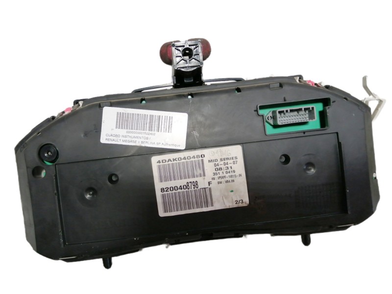 Recambio de cuadro instrumentos para renault megane ii berlina 5p authentique referencia OEM IAM 8200408798  