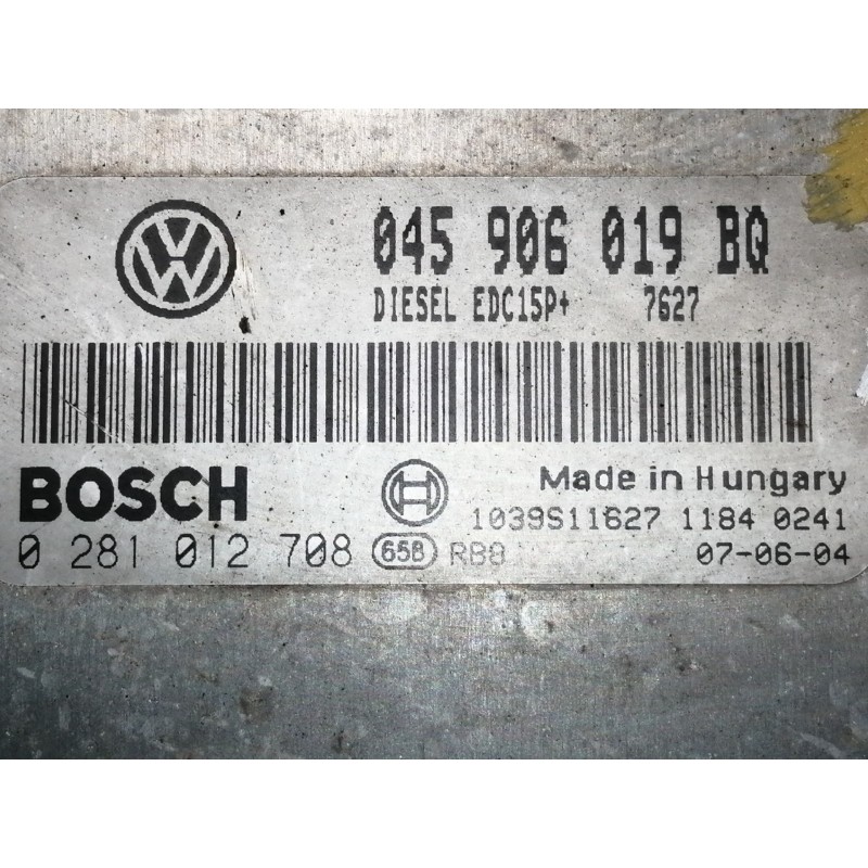 Recambio de centralita motor uce para seat ibiza (6l1) stylance referencia OEM IAM 045906019BQ 0281012708 1039S11627 