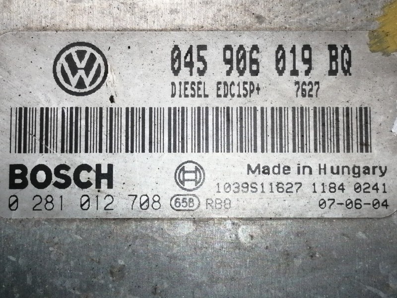 Recambio de centralita motor uce para seat ibiza (6l1) stylance referencia OEM IAM 045906019BQ 0281012708 1039S11627 
