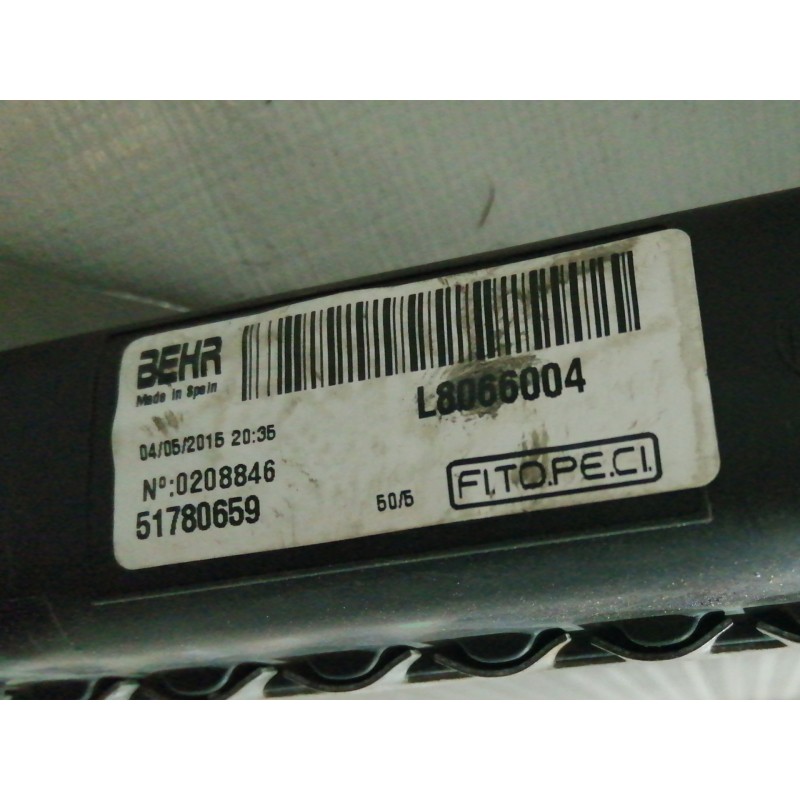 Recambio de radiador agua para fiat fiorino sx furg. referencia OEM IAM L8066004 51780659 