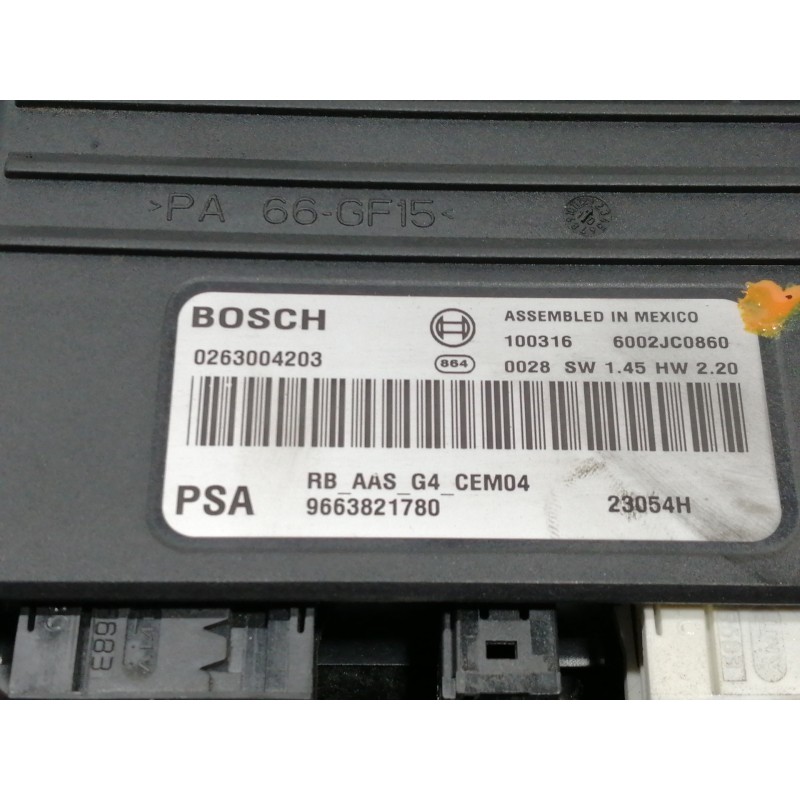 Recambio de modulo electronico para peugeot rcz basis referencia OEM IAM 6002JC0860  