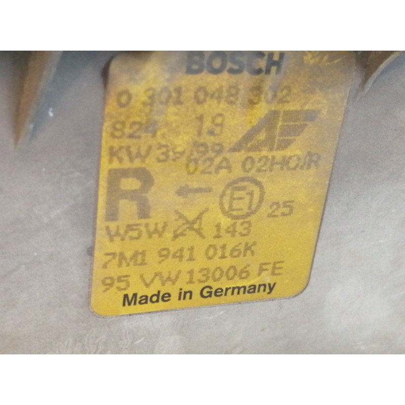 Recambio de faro derecho para seat alhambra (7v8) sxe referencia OEM IAM 0301048302 7M1941016K 