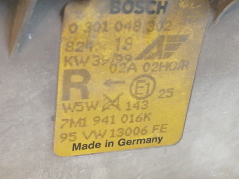 Recambio de faro derecho para seat alhambra (7v8) sxe referencia OEM IAM 0301048302 7M1941016K 