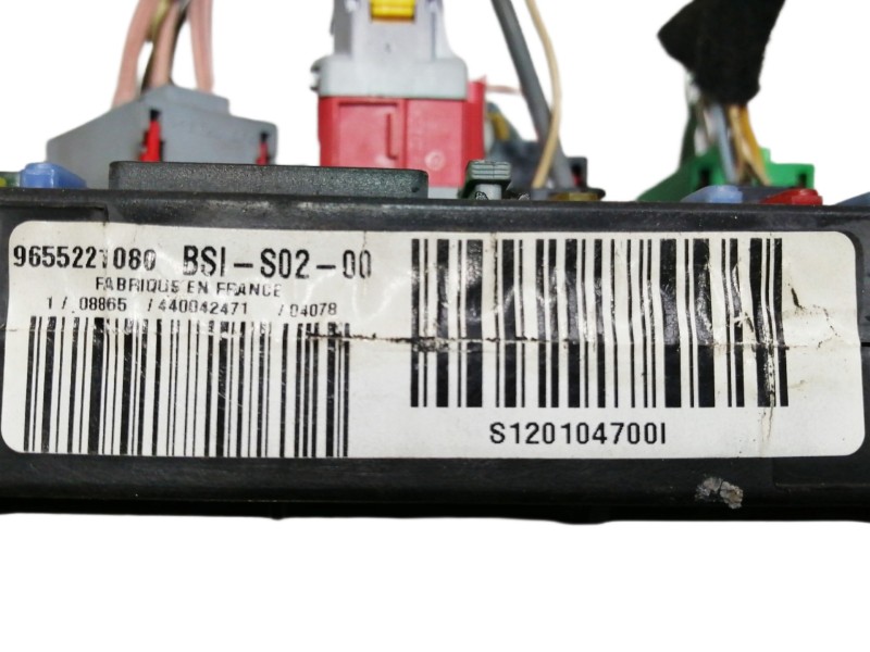Recambio de caja reles / fusibles para peugeot 407 st sport pack referencia OEM IAM 9655221080 S120104700L 