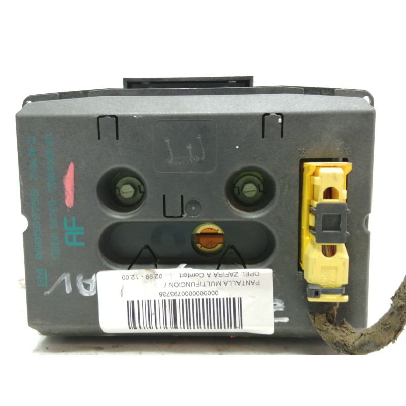 Recambio de pantalla multifuncion para opel zafira a comfort referencia OEM IAM 090589755 7550030303001C 5WK7470