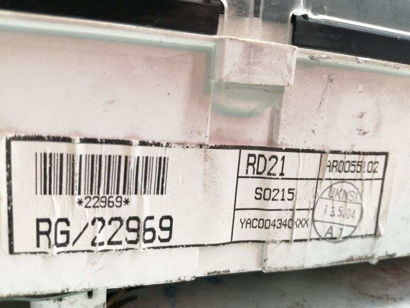 Recambio de cuadro instrumentos para mg serie 45 (rt) classic (5-ptas.) referencia OEM IAM AR0052001 AR0055102 