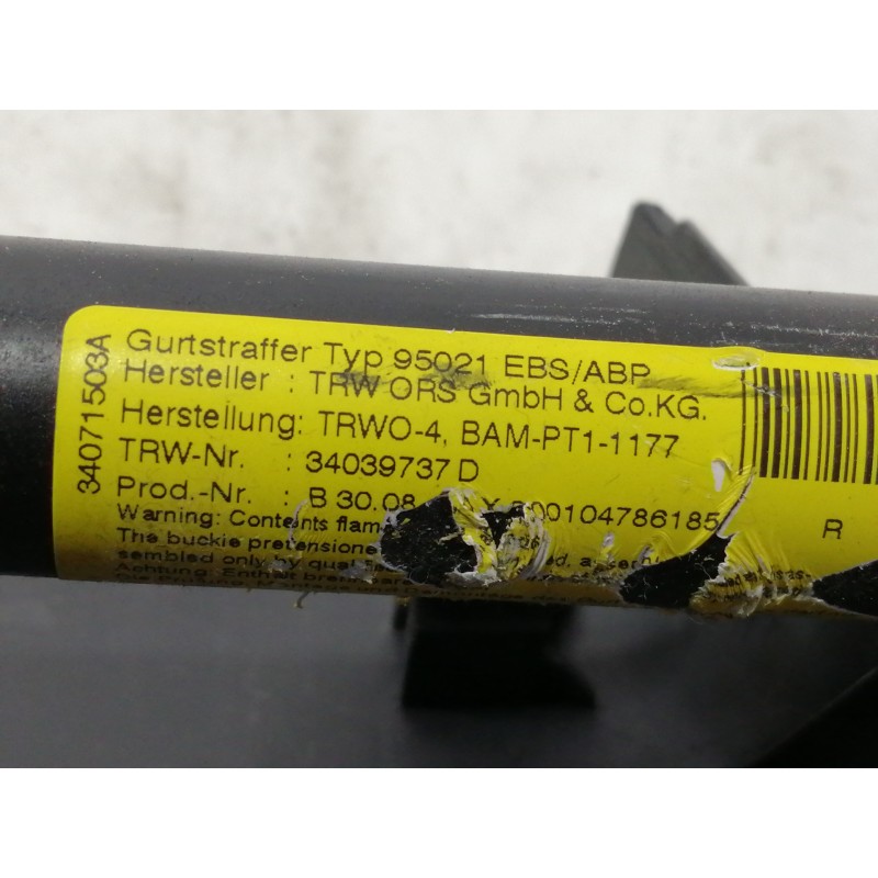 Recambio de cinturon seguridad delantero derecho para peugeot 5008 premium referencia OEM IAM 9682036580  