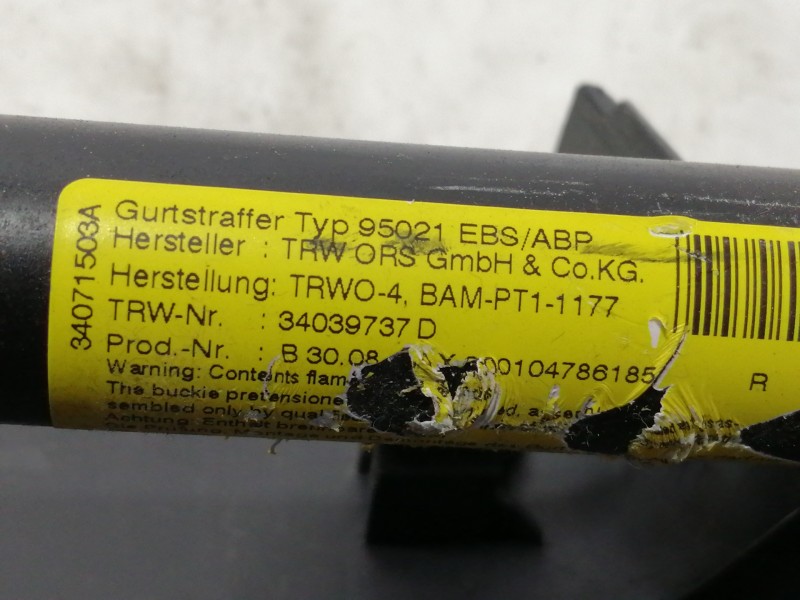 Recambio de cinturon seguridad delantero derecho para peugeot 5008 premium referencia OEM IAM 9682036580  
